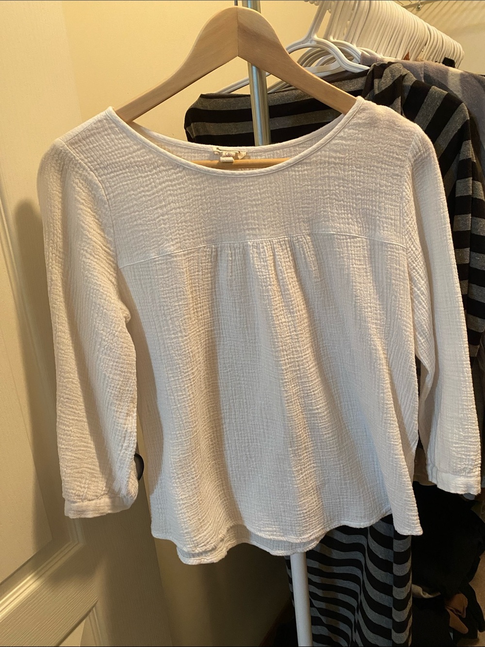 Anthropologie mo:vint New York 100% Cotton Gauze Blouse (Small)